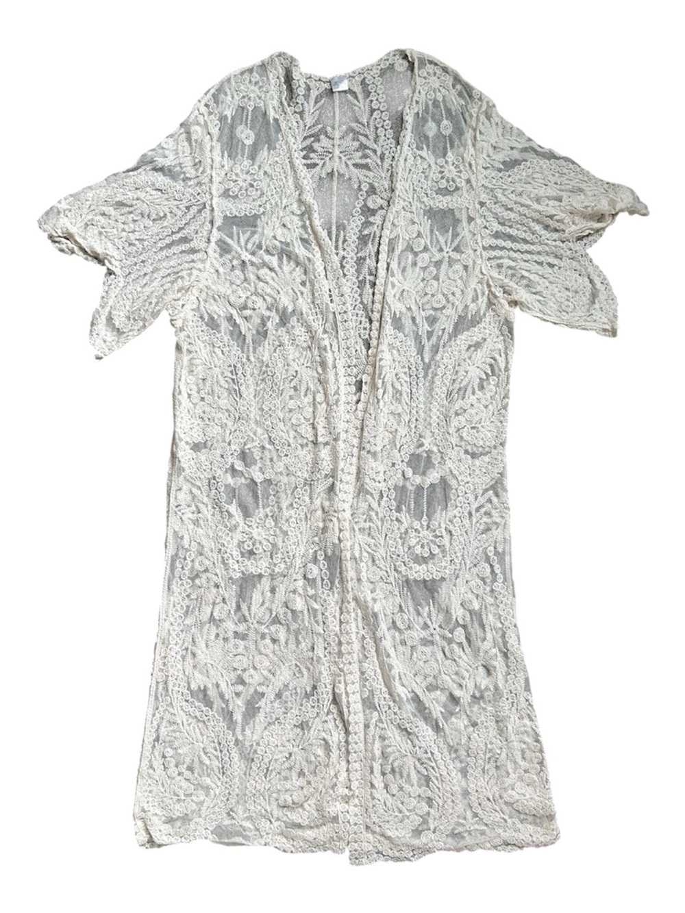Boho Ivory Lace Duster OS - Picture 7 of 8